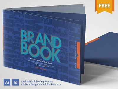 Free Brand Guidelines Template - Cool Blue brand book brand guidelines brand style guide brandbook corporate identity guidelines free freebie illusrator indesign template