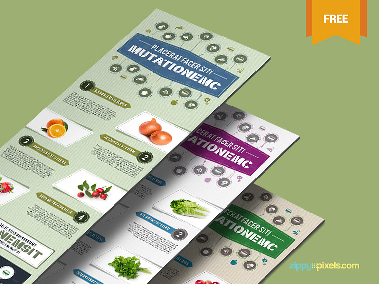 Free Infographic PSD Template - Nutrition Theme by ZippyPixels on Dribbble