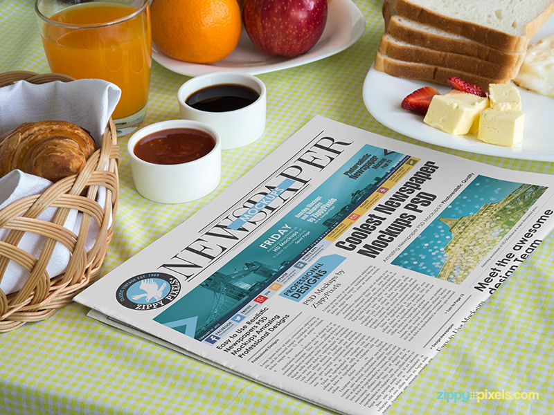 Download Newspaper Ad Mockups Volume 7 - Breakfast Edition by ...