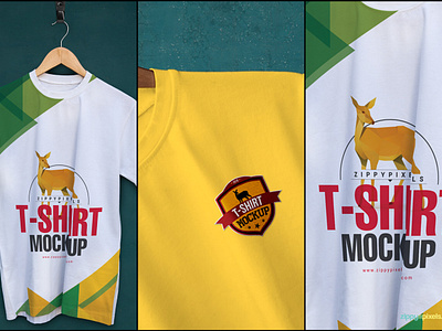 2 Free Round Neck T-Shirt Mockups by ZippyPixels on Dribbble