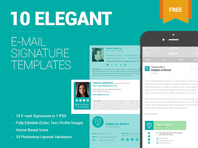10 Free Email Signature Templates business email signatures corporate email signatures editable templates email footer email signature designs email signatures free freebie outlook signatures professional email signatures psd templates templates