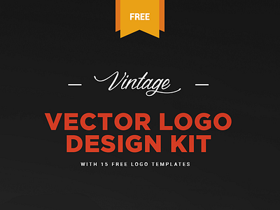 Free Vintage Logo Kit & 15 Vector Logo Templates brand identity branding logos editable logos free freebie logo logo design kit logo templates templates vector logos vintage logos vintage style