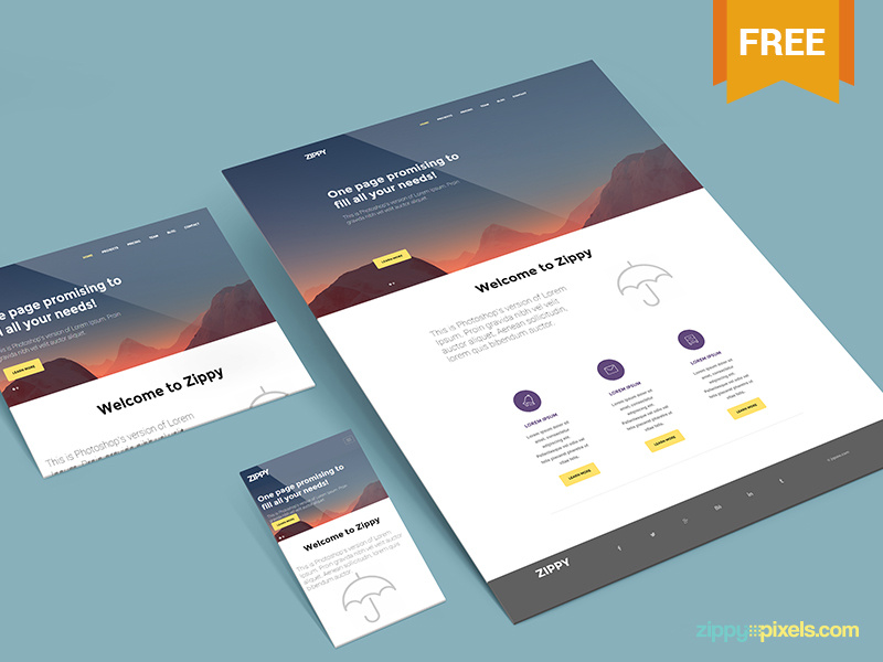 Download Free Perspective Mockup For Websites & Apps by ZippyPixels on Dribbble