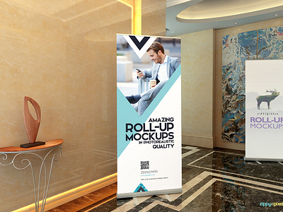 Download X Banner And Roll Up Banner Mockups Vol 1 By Zippypixels On Dribbble