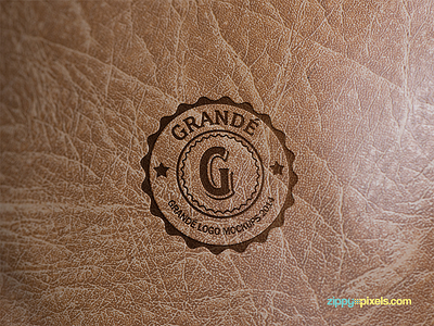 5 Leather Logo Mockups Vol. 1 brand identity branding logo corporate logo leather logos logo logo design logo mockup logo template mockup mockups psd psd logo