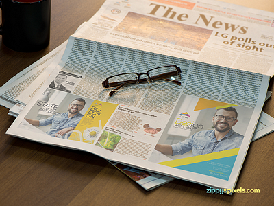 13 Newspaper Advertising Mockups Volume 2 by ZippyPixels on Dribbble