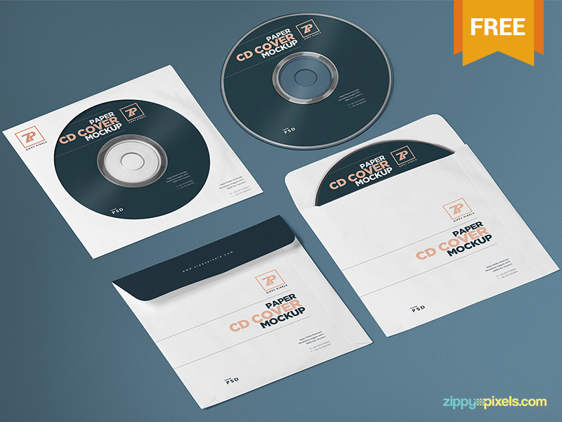 Free CD Cover Mockup + CD Mockup Generator by ZippyPixels ...