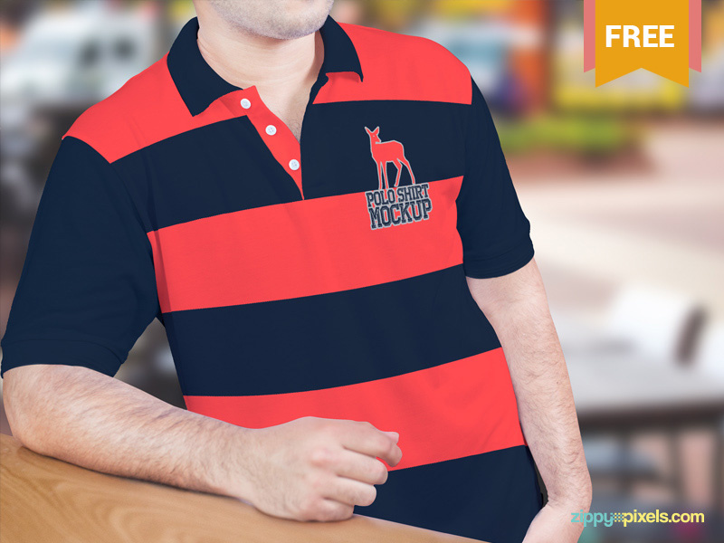 Beautiful Free Polo Shirt Mockup apparel garment clothing polo shirt mockup polo shirt t shirt t-shirt tshirt mockup psd freebie free