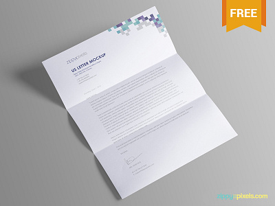 Free US Letter Paper Mockup