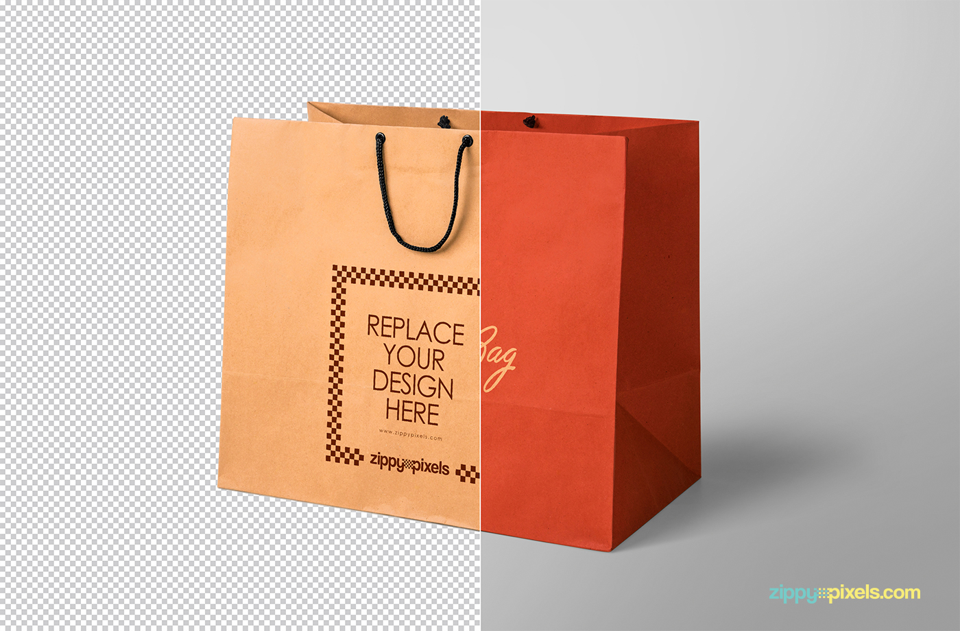 Paper Bag Mockup V14 Front View | Mockup store | Creatoom