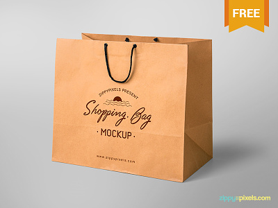 Free Shopping Bag Mockup bag branding branding design free freebie merchandising design mockup paper bag psd shopping bag shopping bag mockup