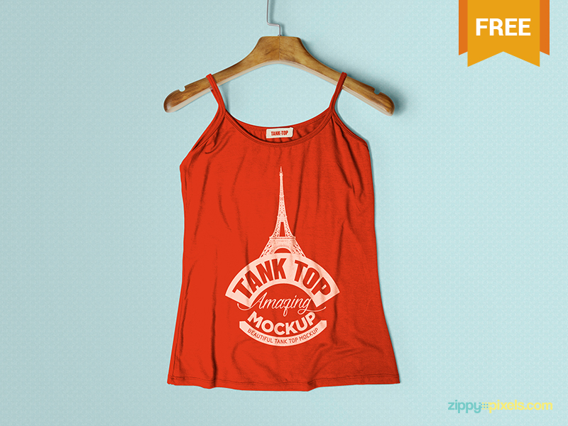 Download Women's Free Tank Top Mockup by ZippyPixels on Dribbble