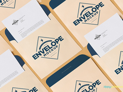 Download Free Envelope Letterhead Mockup Psd By Zippypixels On Dribbble