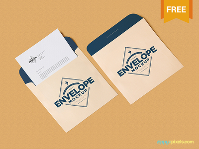Download Free Envelope & Letterhead Mockup PSD by ZippyPixels - Dribbble