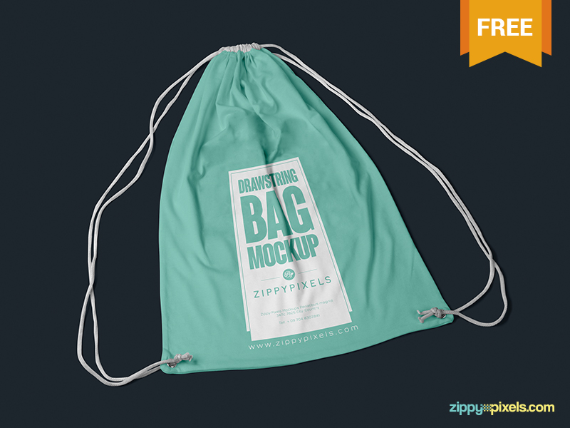 Download Free Drawstring Backpack Mockup PSD by ZippyPixels on Dribbble
