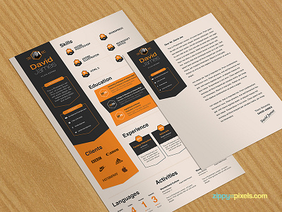 Professional Business Resume & Cover Letter Template cover letter cover letter template curriculum vitae cv cv template professional resume psd psd resume resume resume design resume template template