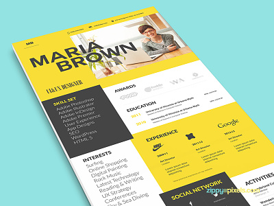 Cool Resume Template & Cover Letter cover letter cover letter template curriculum vitae cv cv template professional resume psd psd resume resume resume design resume template template