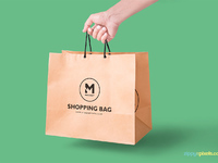 image 1 - Free Handheld Paper Bag Mockup
