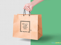 image 4 - Free Handheld Paper Bag Mockup