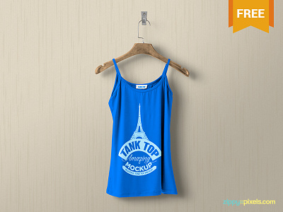 Free Women's Tank Top Mockup PSD apparel clothing customizable free freebie garments mockup photoshop presentation psd tank top womens