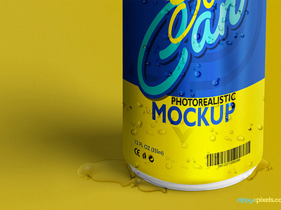 Download Free Soda Can Mockup By Zippypixels On Dribbble