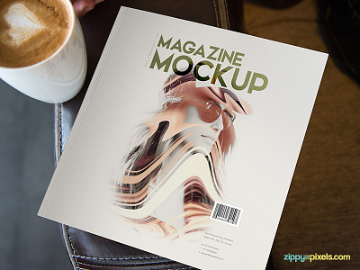 13 Square Magazine Mockups Vol. 5 (Café Edition)