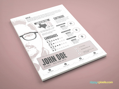 Sketch Art Style Designer Resume Template & Cover Letter