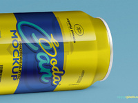 image 2 - Free Soft Drink Can Mockup PSD
