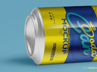 image 3 - Free Soft Drink Can Mockup PSD