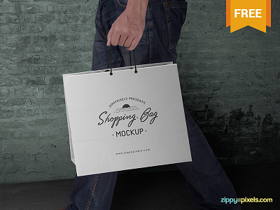 Free Shopping Bag Mockup PSD