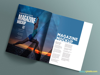 17 Open Magazine Mockups Vol. 8 ads advertisement advertising magazine magazine template mockup mockups photoshop presentation psd square magazine