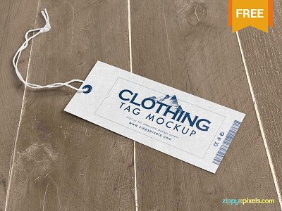 Free Clothing Tag Mockup PSD branding clothing clothingtag free freebie label labeltag mockup psd tag tshirttag
