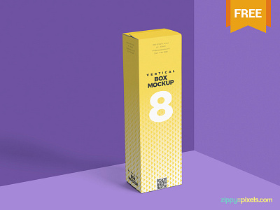 Free Vertical Box Mockup PSD box boxmockup cardboard cardboardbox free freebie mockup packaging packagingbox psd vertical verticalbox