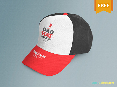 Free Dad Hat Mockup apparel cap dadhat free freebie hat headgear mockup polocap psd