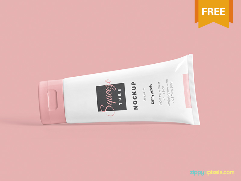 Download Free Squeeze Tube Mockup by ZippyPixels on Dribbble