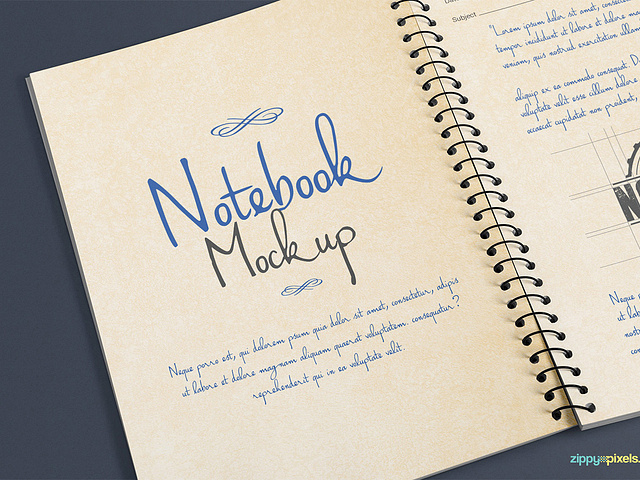 Free Open Journal Mockup PSD | ZippyPixels