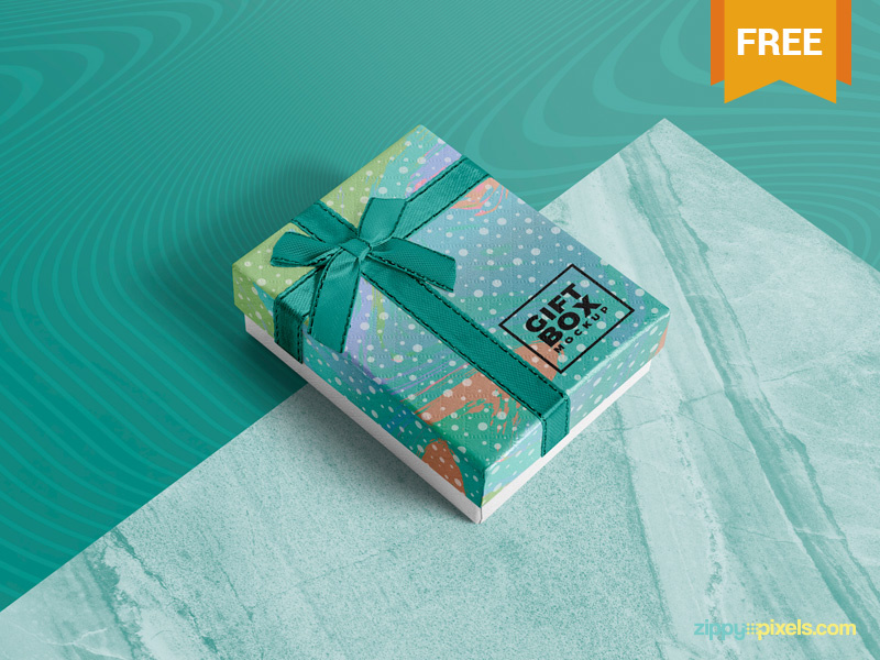 Download Free Photorealistic Gift Box Mockup by ZippyPixels | Dribbble | Dribbble