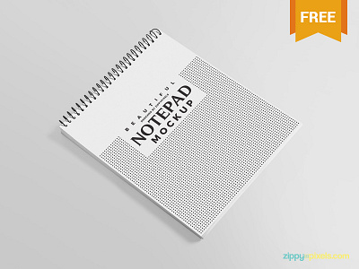 Free and Charming Ringed Notepad Mockup free freebie mockup notepad pad photoshop psd ringed spiral writing