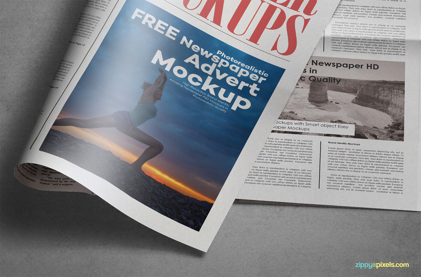 Download Free Tabloid Newspaper Mockup by ZippyPixels on Dribbble