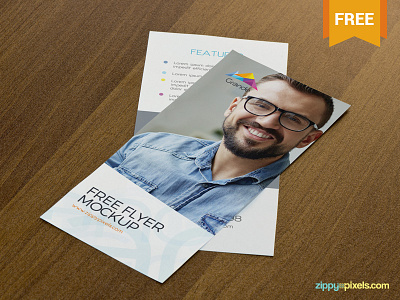 Free Attractive Flyer Mockup advertisement branding brochure flyer free freebie mockup photoshop psd