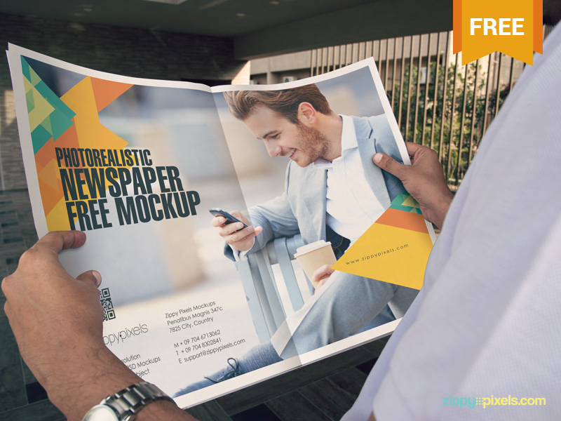 Download Free Stunning Newspaper Ad Design Mockup by ZippyPixels on ...