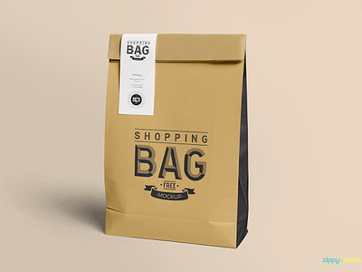 Free Awesome Paper Bag Mock up by ZippyPixels on Dribbble