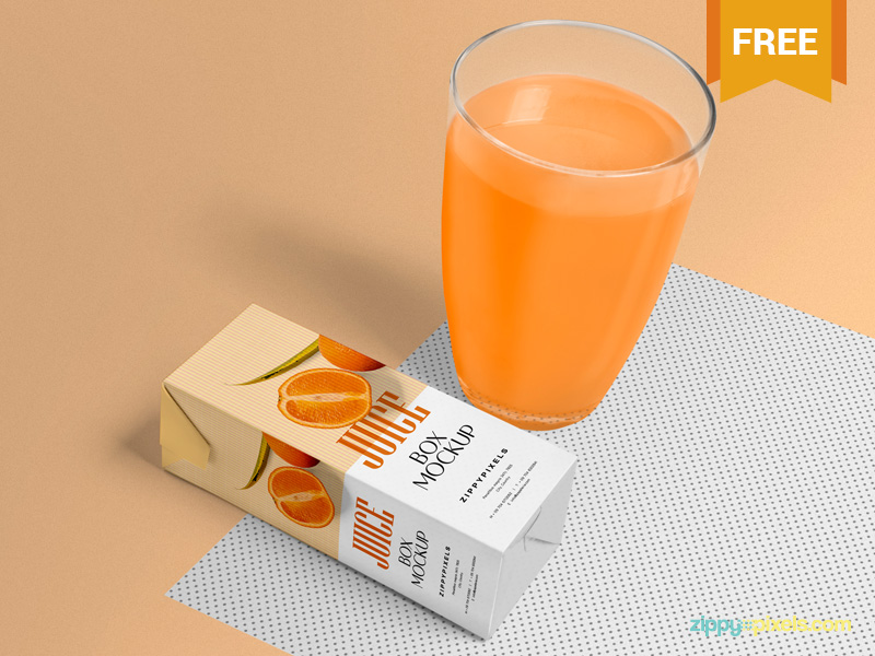 Download Free Healthy Juice Box Mockup by ZippyPixels on Dribbble