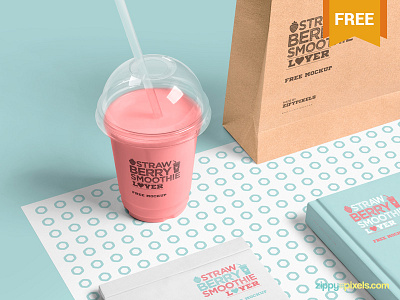 Free Transparent Plastic Cup Mockup