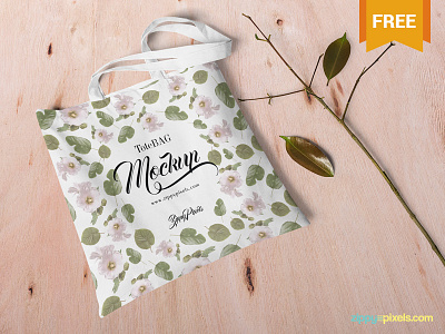 Free Customizable Canvas Bag Mockup bag branding canvas free freebie mockup packaging photoshop psd tote