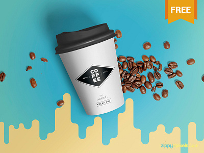 Free Paper Cup Mockup branding coffee cup disposable free freebie mockup packaging paper photoshop psd