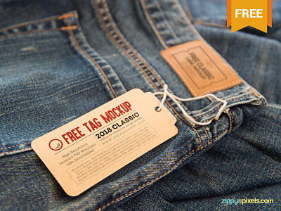 2 Free Clothing Label Mock Ups apparels branding clothing free freebie label mockup photoshop psd tag