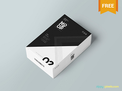 Free Customizable Card Box Mockup box branding card free freebie mockup packaging photoshop psd