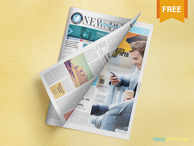 Free Brilliant Newspaper Adverts Mockup ad advertisement adverts free freebie magazine mockup newspaper photoshop psd