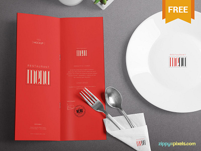 Free Sophisticated Menu Mockup